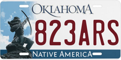 OK license plate 823ARS