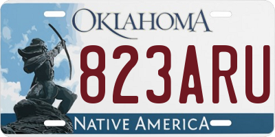 OK license plate 823ARU