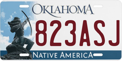OK license plate 823ASJ