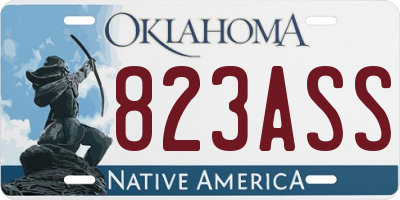 OK license plate 823ASS