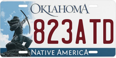 OK license plate 823ATD