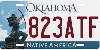 OK license plate 823ATF