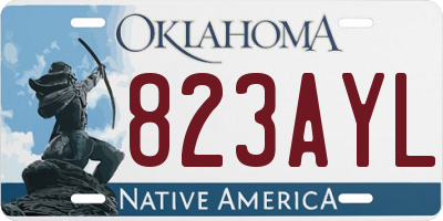 OK license plate 823AYL