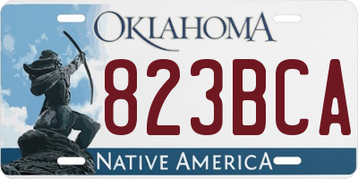 OK license plate 823BCA