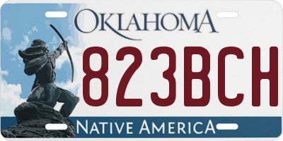 OK license plate 823BCH