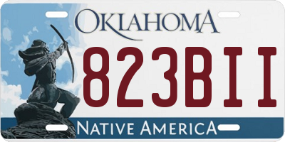 OK license plate 823BII