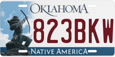 OK license plate 823BKW