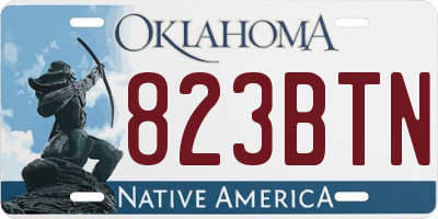 OK license plate 823BTN