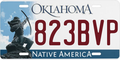 OK license plate 823BVP