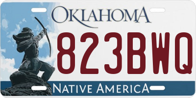 OK license plate 823BWQ