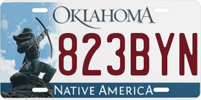 OK license plate 823BYN