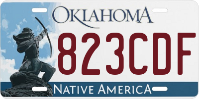 OK license plate 823CDF