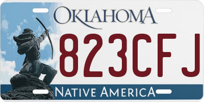 OK license plate 823CFJ