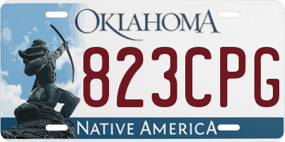 OK license plate 823CPG