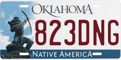 OK license plate 823DNG