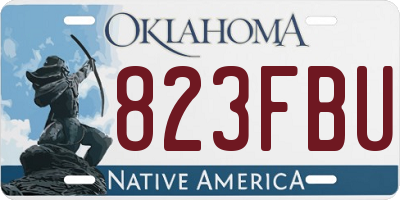 OK license plate 823FBU