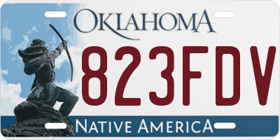 OK license plate 823FDV