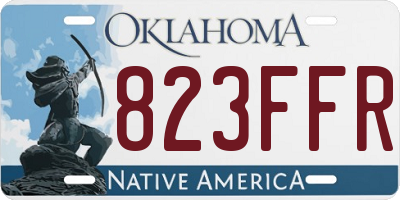 OK license plate 823FFR