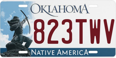 OK license plate 823TWV