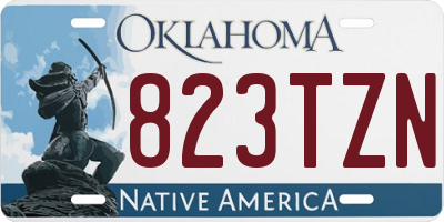 OK license plate 823TZN