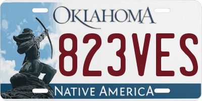 OK license plate 823VES