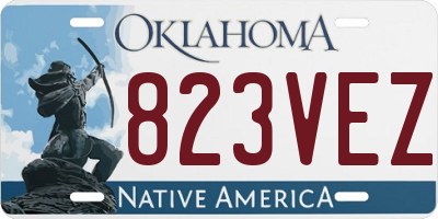 OK license plate 823VEZ
