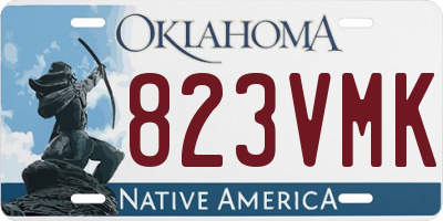 OK license plate 823VMK