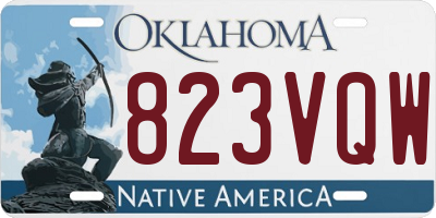 OK license plate 823VQW
