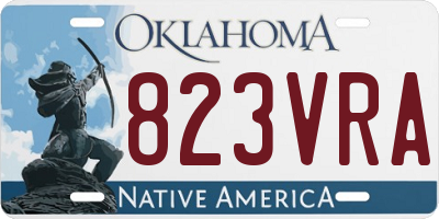 OK license plate 823VRA