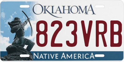 OK license plate 823VRB