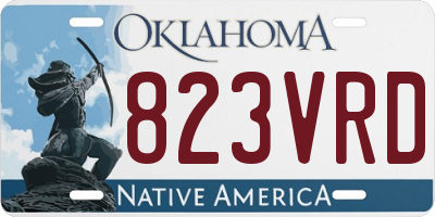 OK license plate 823VRD