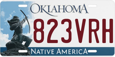 OK license plate 823VRH