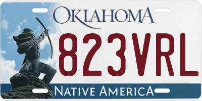 OK license plate 823VRL