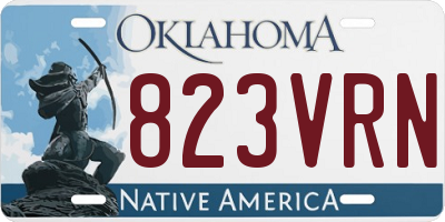 OK license plate 823VRN