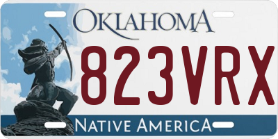OK license plate 823VRX