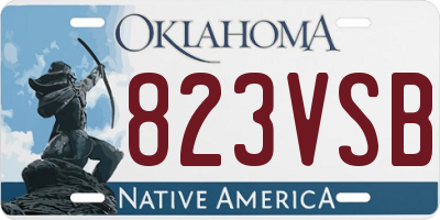 OK license plate 823VSB