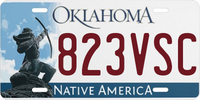 OK license plate 823VSC
