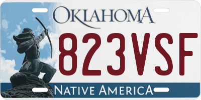 OK license plate 823VSF