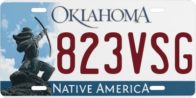 OK license plate 823VSG