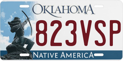 OK license plate 823VSP