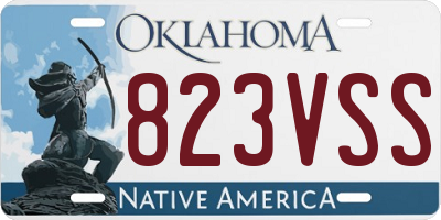 OK license plate 823VSS