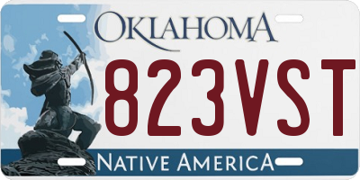 OK license plate 823VST