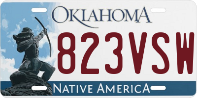 OK license plate 823VSW