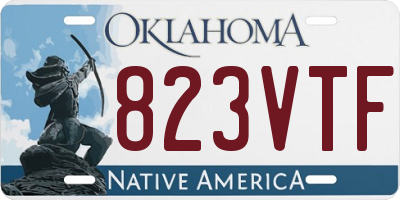 OK license plate 823VTF