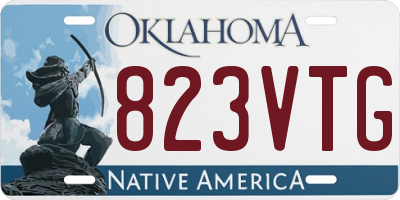 OK license plate 823VTG