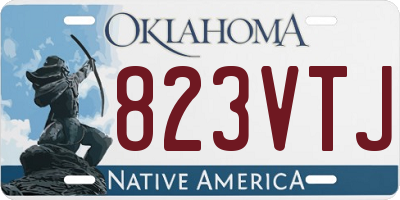 OK license plate 823VTJ