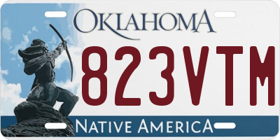 OK license plate 823VTM