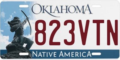 OK license plate 823VTN