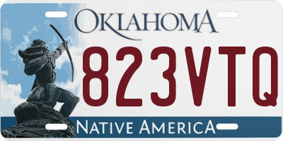 OK license plate 823VTQ