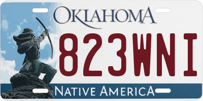 OK license plate 823WNI